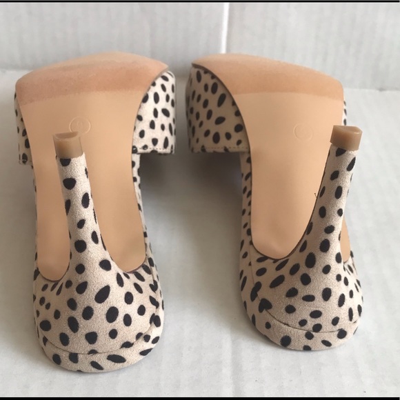 LULUS MULES HEEL ANIMAL PRINT NEW IN BOX - Picture 5 of 8